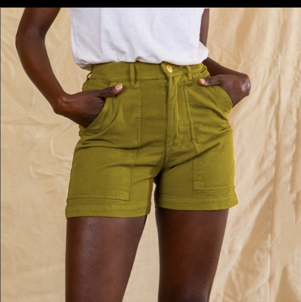 Big Bud Press Olive Work Shorts XS